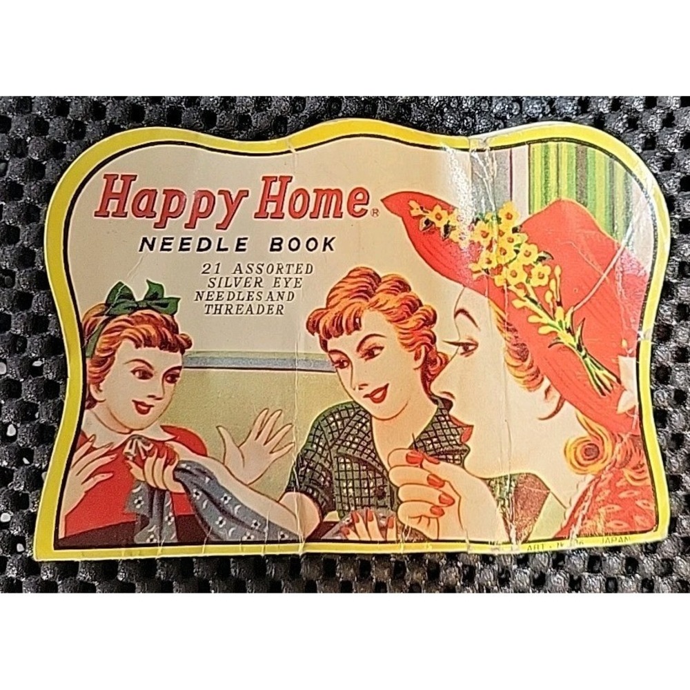 Vintage Happy Home Needle Book Sewing Supplies Threader Japan